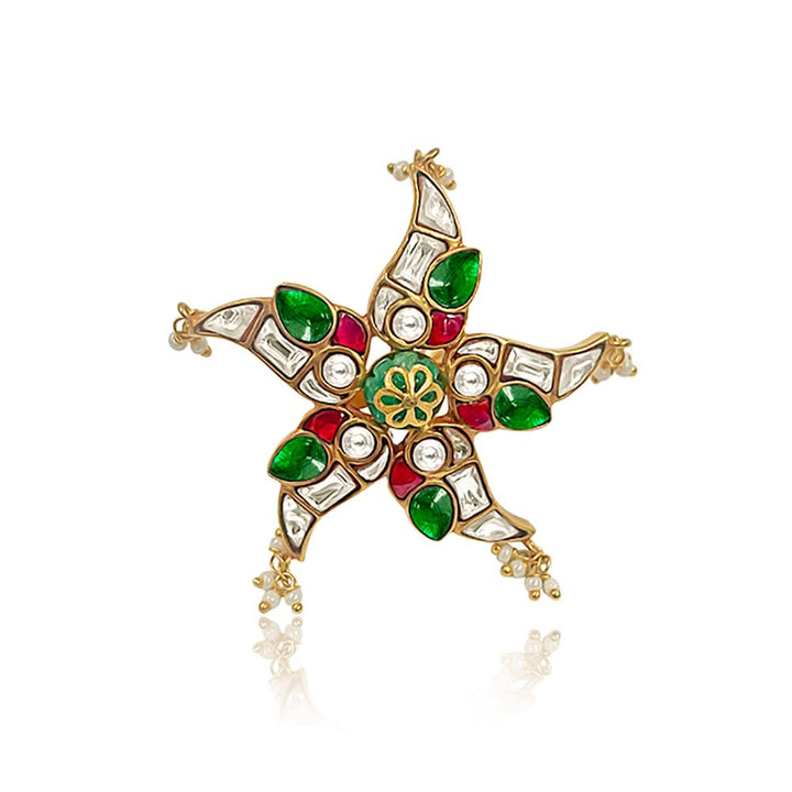 Mithu Silver 24k Gold Plated Naayaab Ring