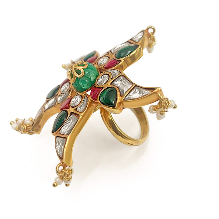 Mithu Silver 24k Gold Plated Naayaab Ring