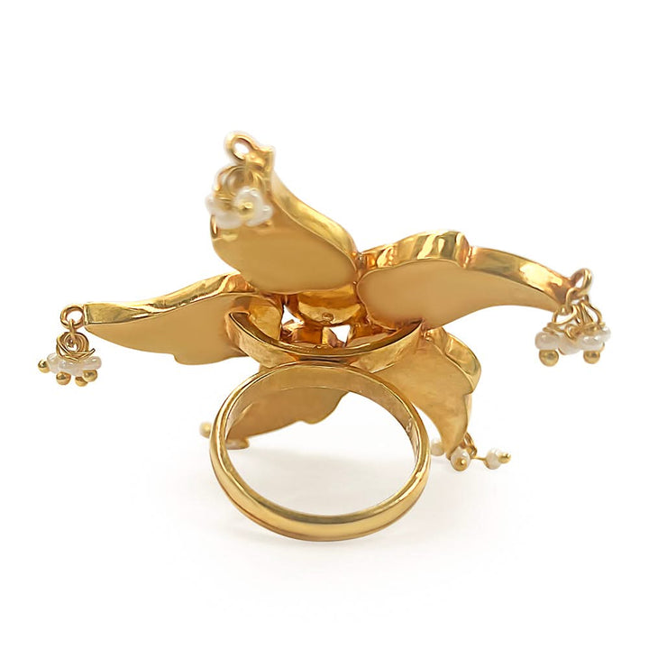 Mithu Silver 24k Gold Plated Naayaab Ring