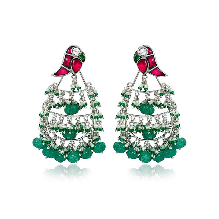 Mithu Dancing Pearl Silver Earrings