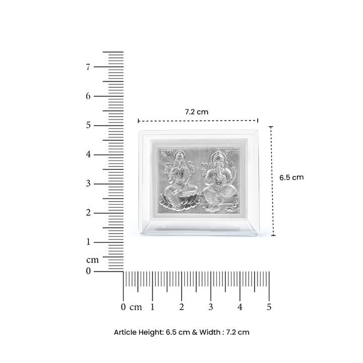 Sacred Pure 925 Silver Laxmi Ganesh Keepsake