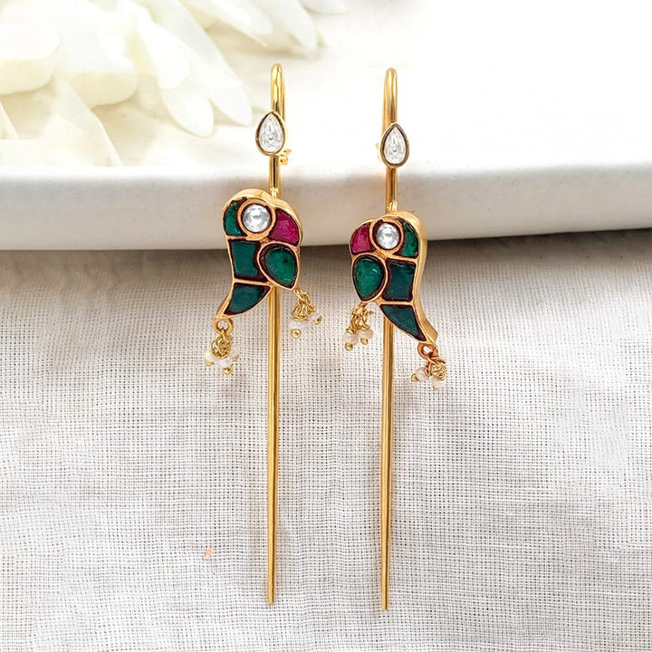 Mithu Silver 24k Gold Plated Needle Earcuff