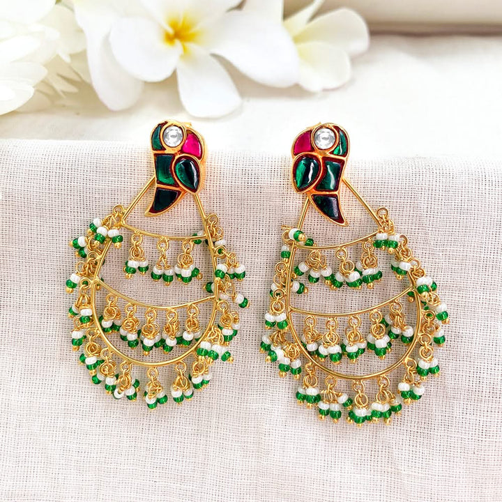 Mithu Dancing Pearl Silver 24k Gold Plated Earrings