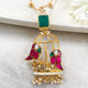 Mithu Gulmohar Cage Silver 24k Gold Plated Necklace