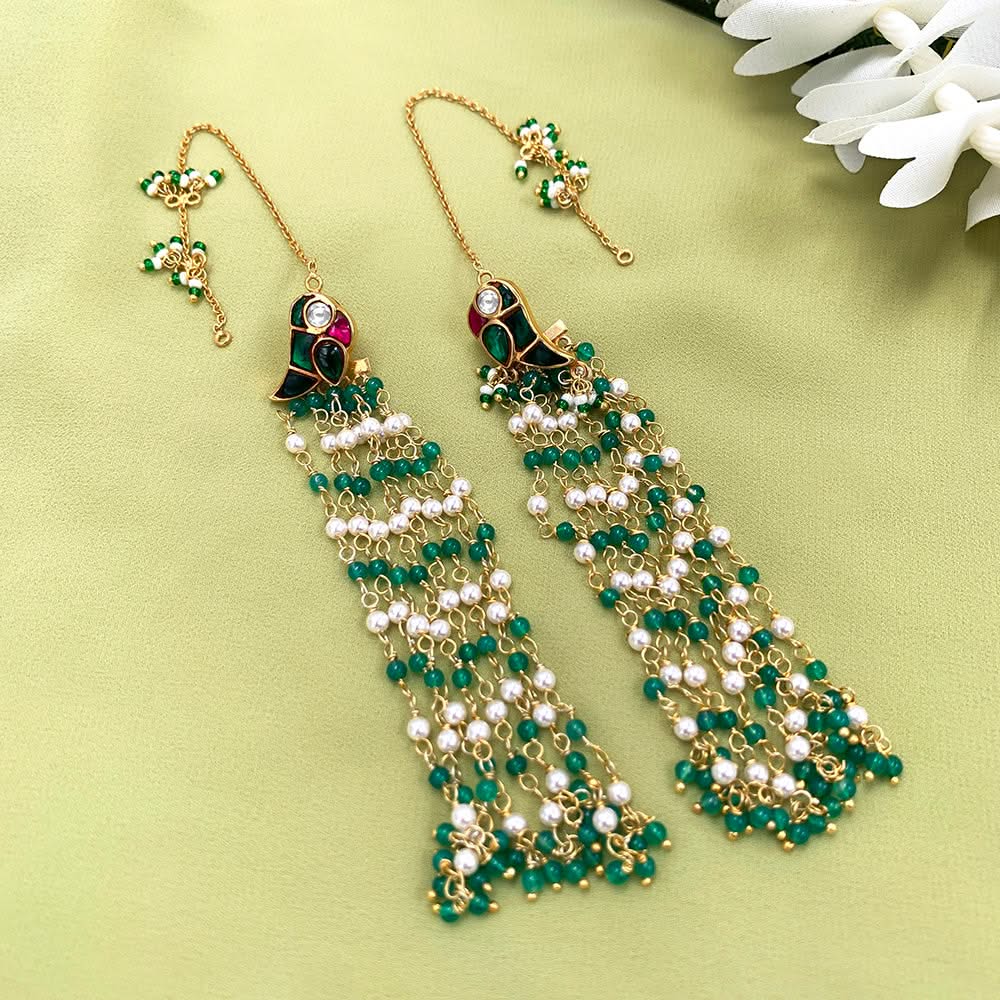 Mithu Dreamy Danglers Silver 24k Gold Plated Earrings
