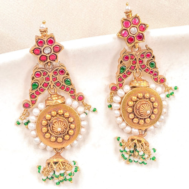 Silver 925 Peacock jhumka Earrings