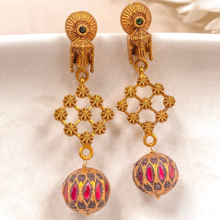 Silver Sun Drop Earrings