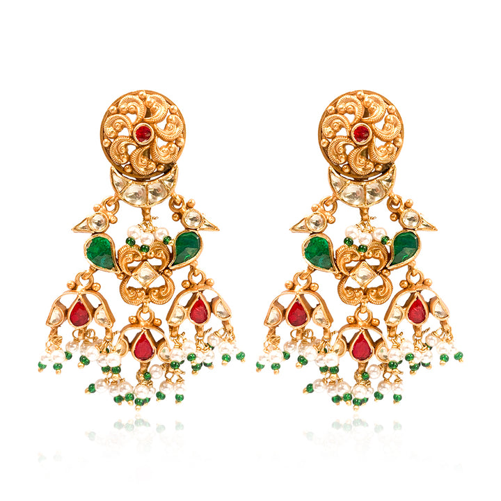 Parrot Silver 925 Chandeliers Earrings