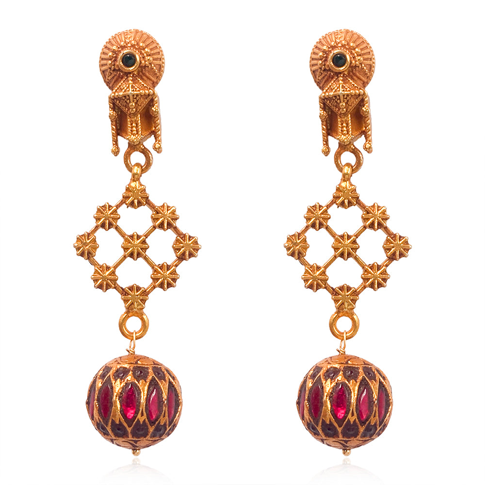 Silver Sun Drop Earrings