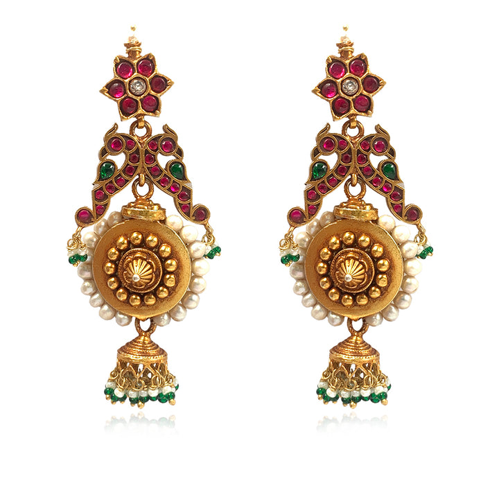 Silver 925 Peacock jhumka Earrings