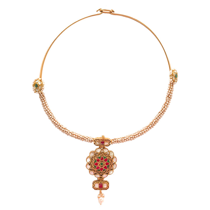 Phool Silver 925 Hasli Necklace