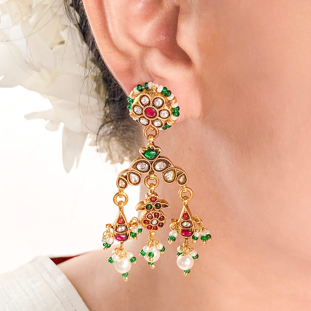 92.5 Sterling Silver Gold-Plated Earrings