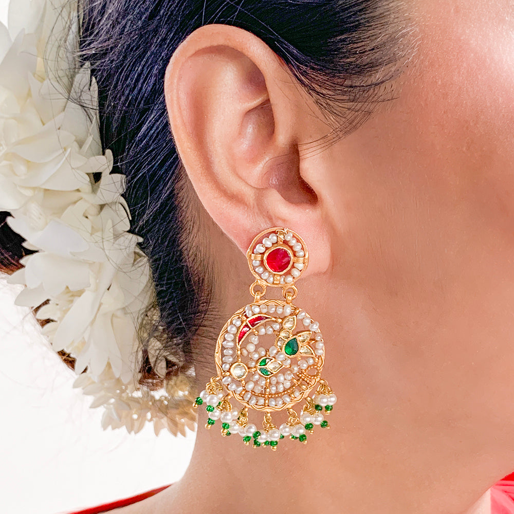 Gold Plated Silver Earrings Unniyarcha