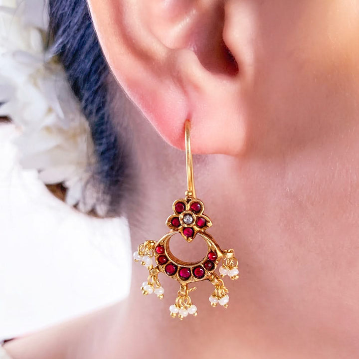 Silver 925 Kumudini Chand Bali Earrings