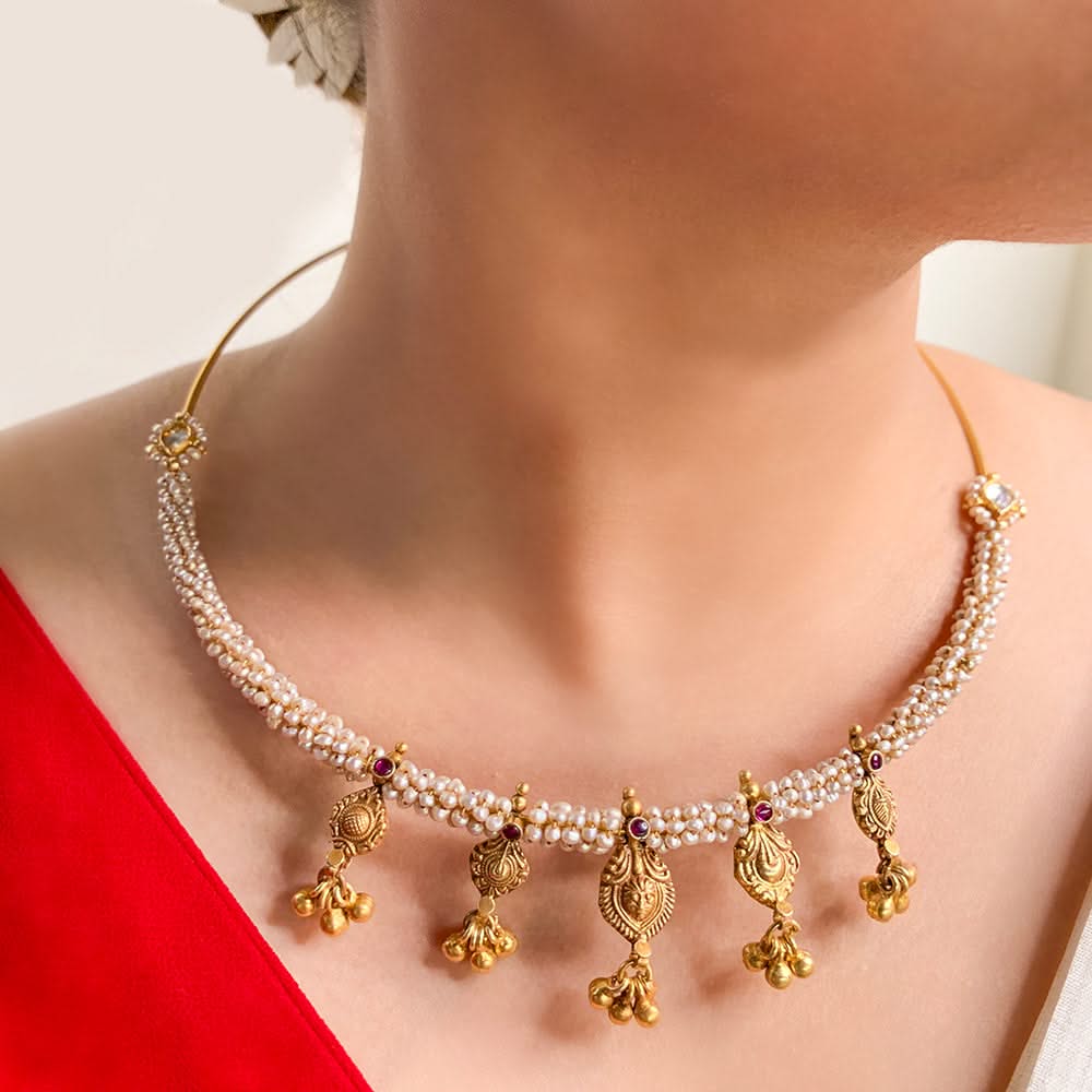 Unniyarcha Gold Plated Silver Necklace