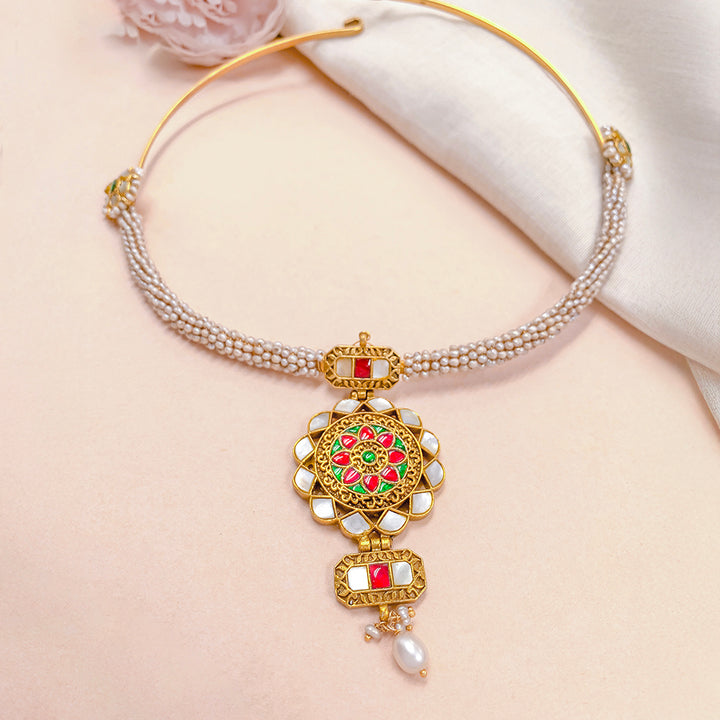 Phool Silver 925 Hasli Necklace