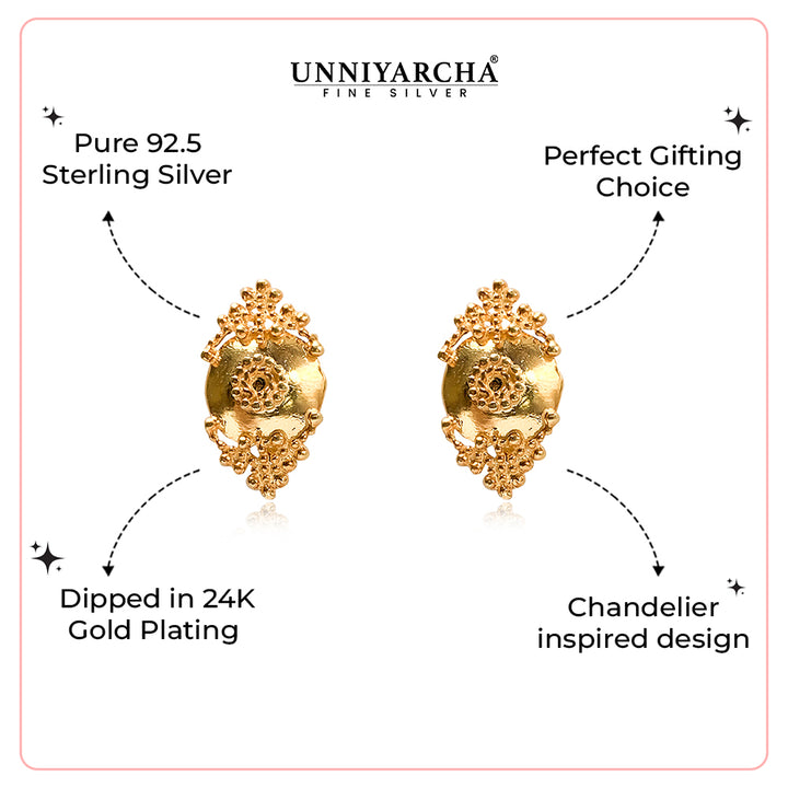 Silver Devi Kalasam Stud Earrings