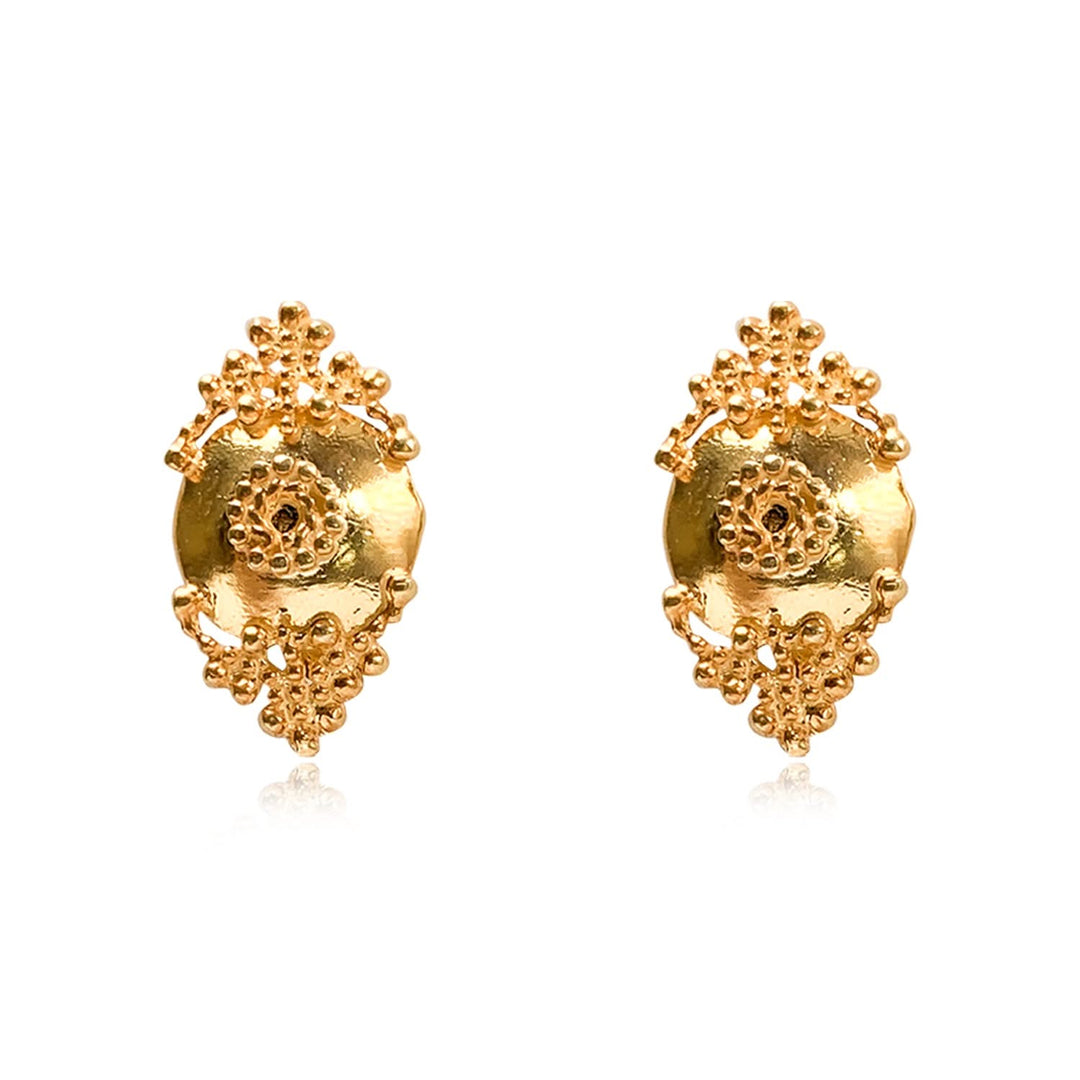 Silver Devi Kalasam Stud Earrings