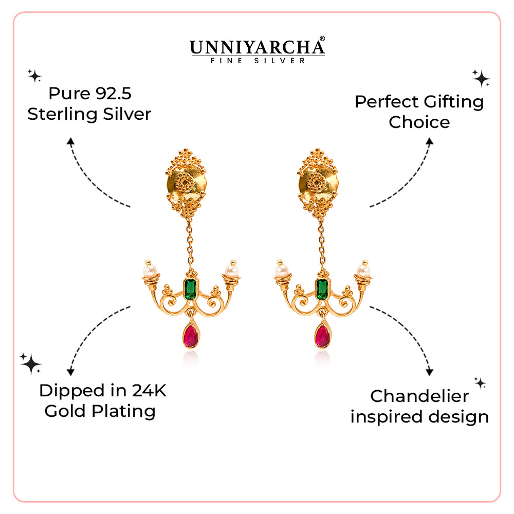 Silver 925 Vatican Chandelier Earrings