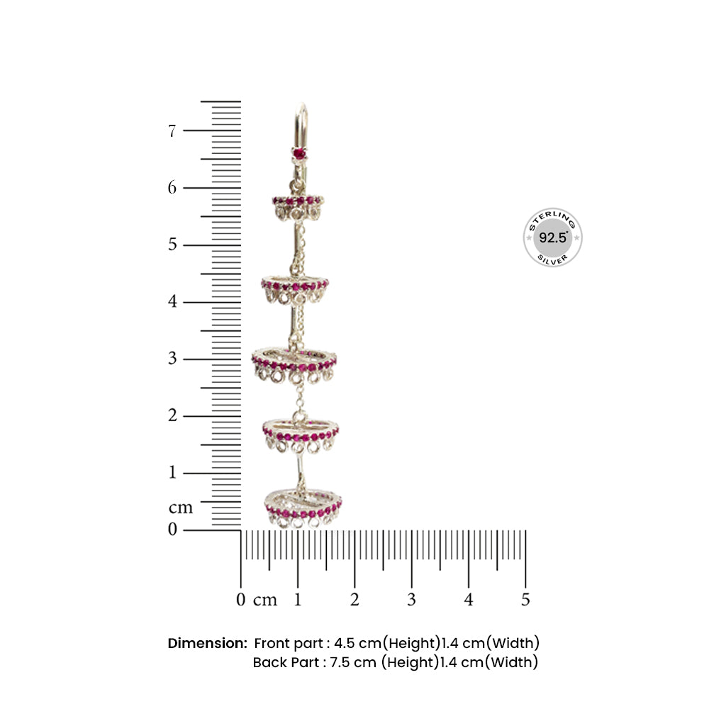 Silver 925 Chandelier Sui Dhaga Earrings