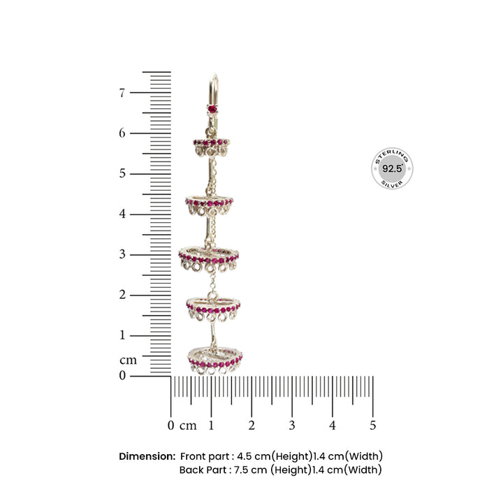 Silver 925 Chandelier Sui Dhaga Earrings