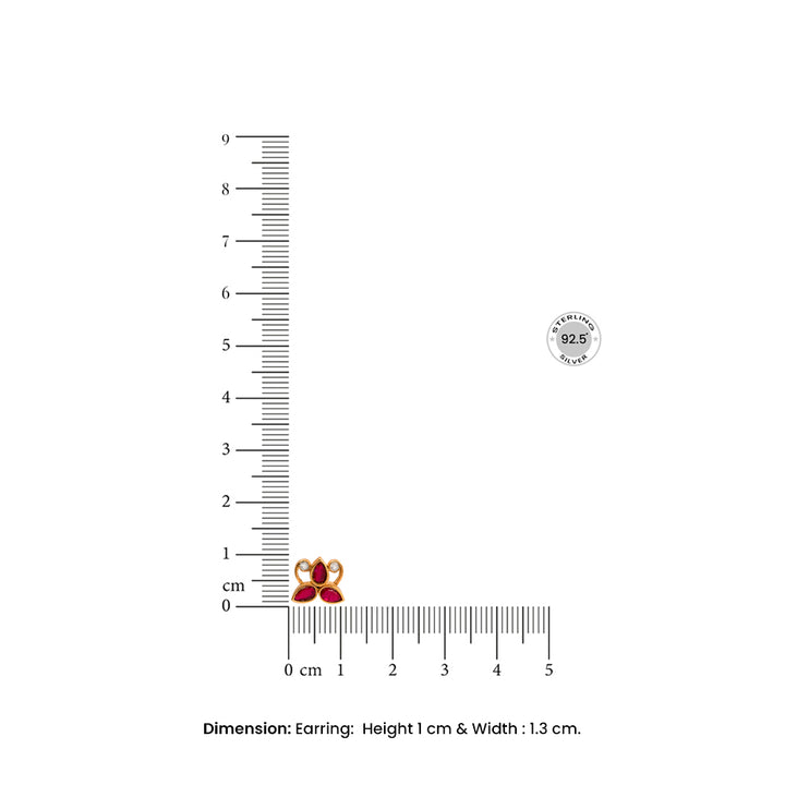 Silver Lotus Stud Earings