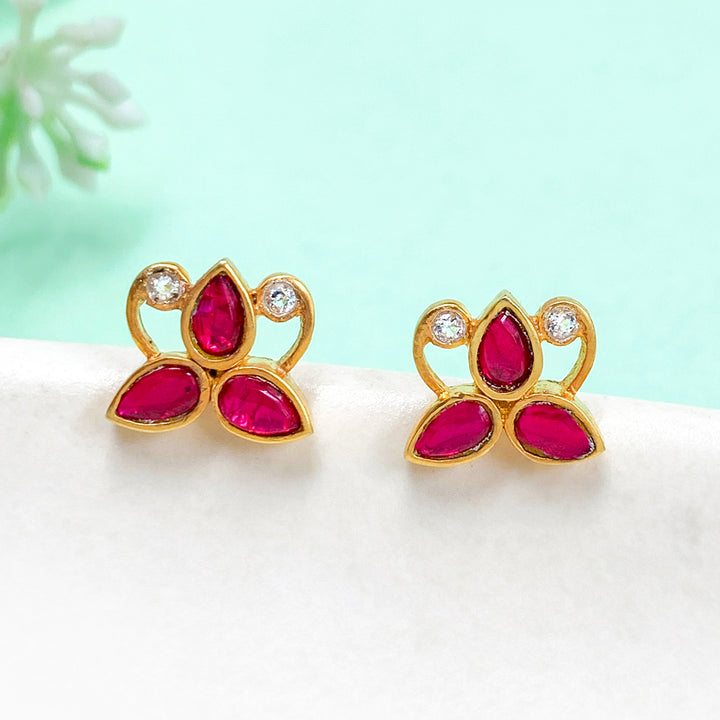 Silver Lotus Stud Earings