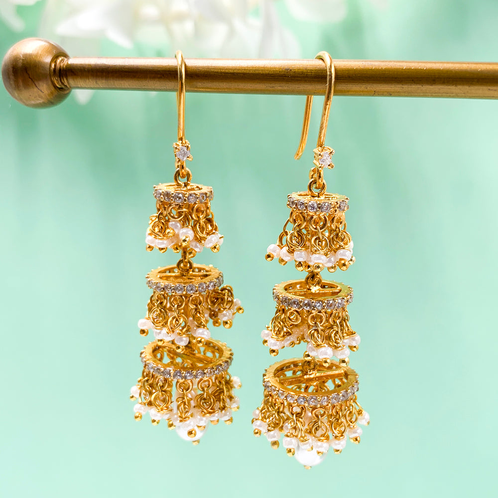 Silver Earrings Gold Plated