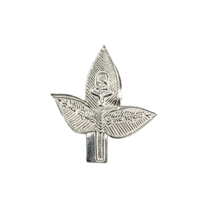 925 Sterling Silver Sacred Bel Patra with Shivling Idol