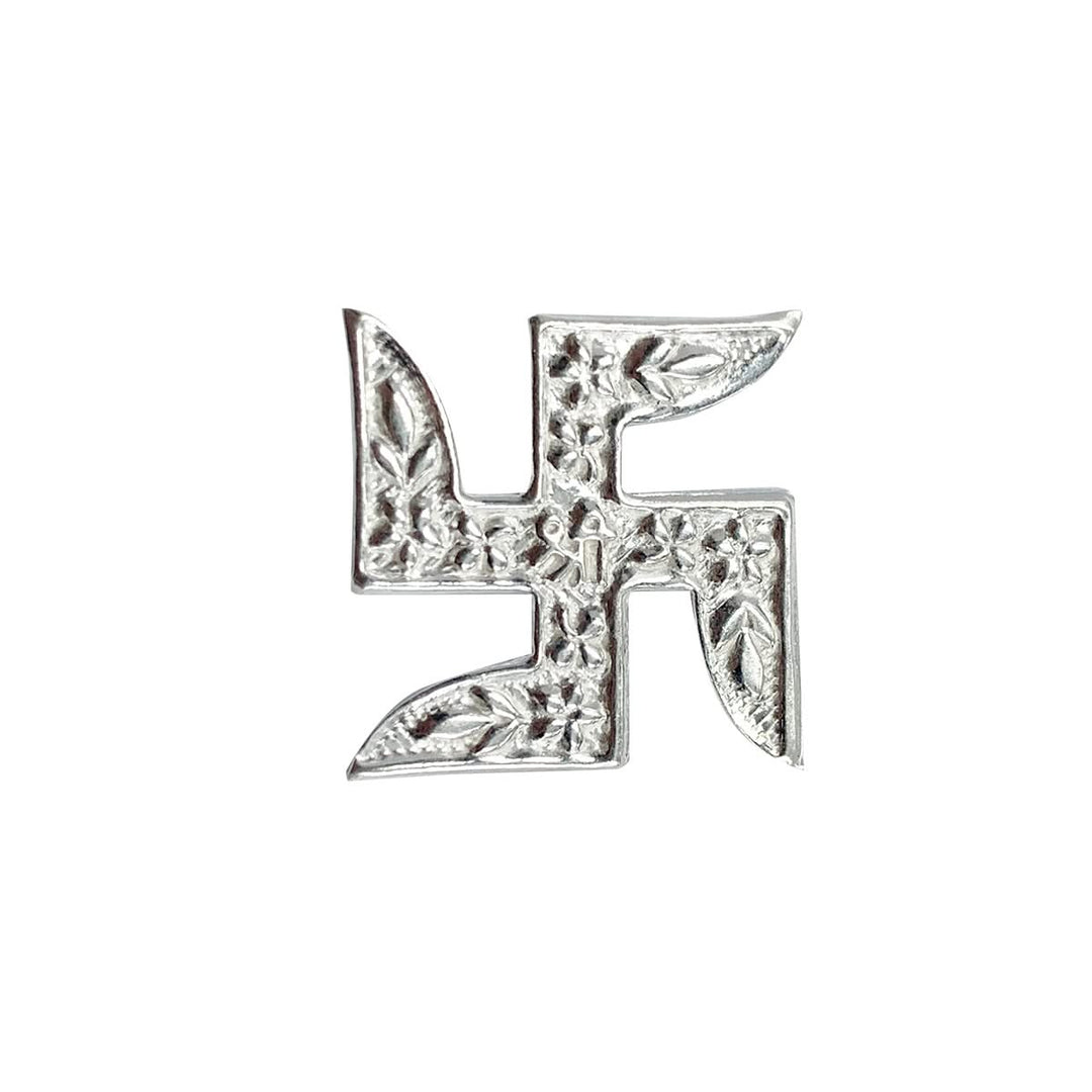 Silver swastika keepsake( medium )