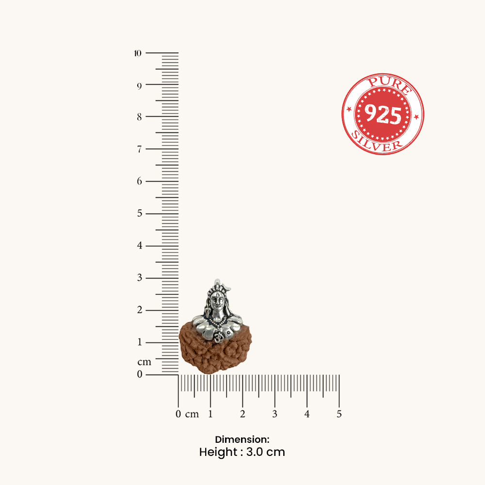 925 Silver Rudraksha Shiva ji Pendant