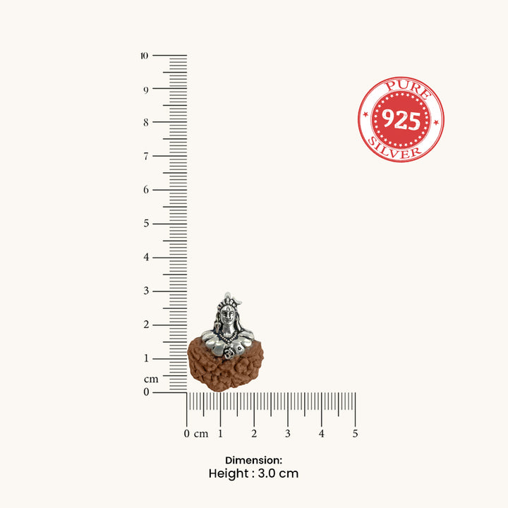 925 Silver Rudraksha Shiva ji Pendant