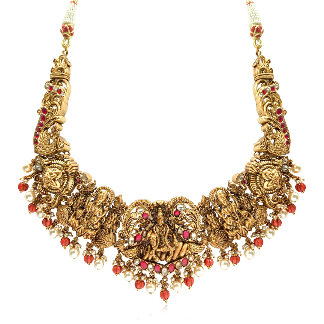 Silver 925 Divya Lakshmi Temple Haaram