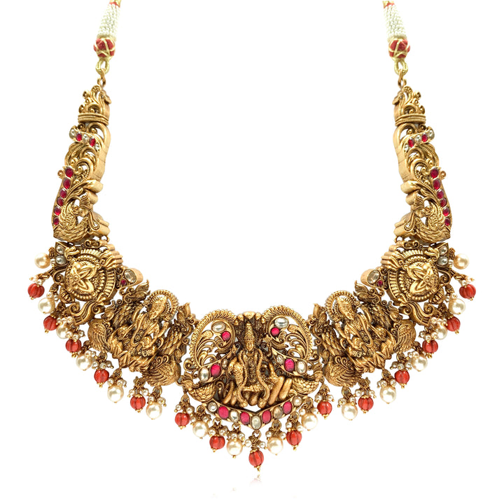 Silver 925 Divya Lakshmi Temple Haaram