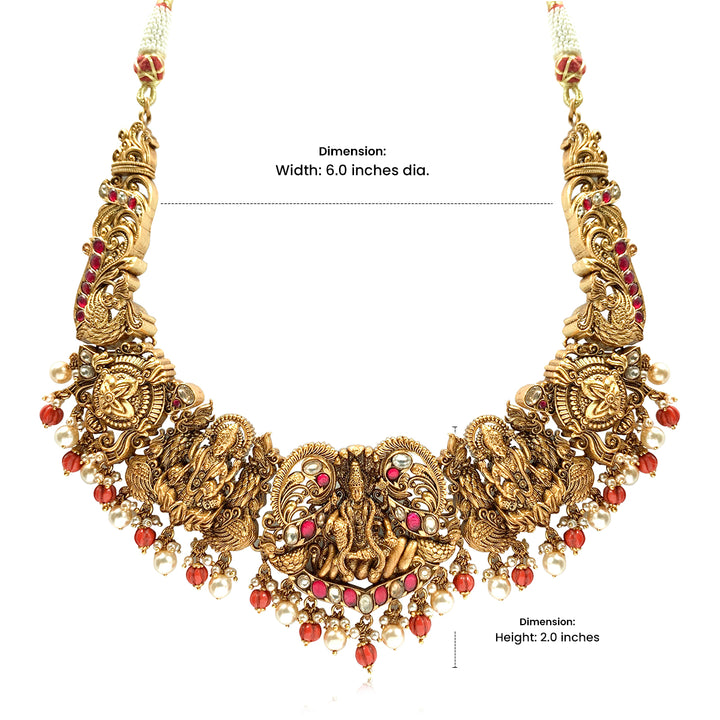 Silver 925 Divya Lakshmi Temple Haaram