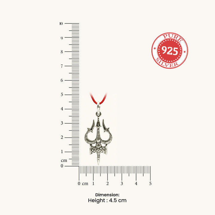 Silver 925 Trishul Pendant
