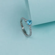 Silver 92.5 Blue Sapphire Ring