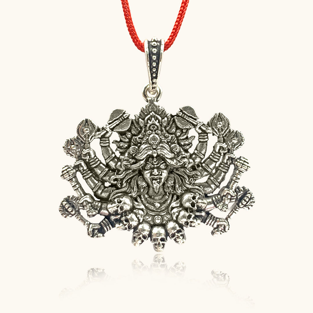 Devi Kali Silver Pendant