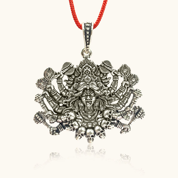 Devi Kali Silver Pendant
