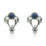 Silver 92.5 Blue Lapis Earring
