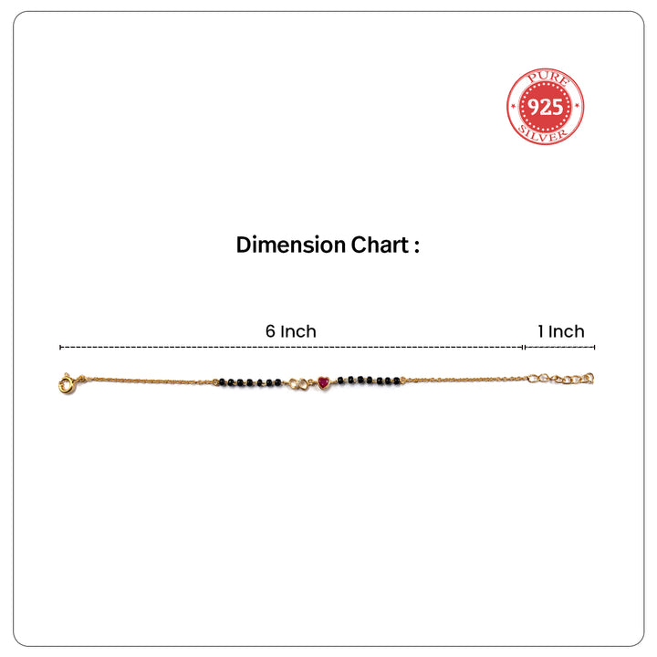 Infinity Heart Mangalsutra Bracelet