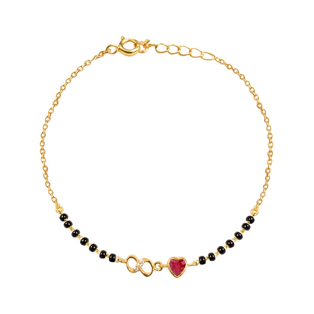 Infinity Heart Mangalsutra Bracelet