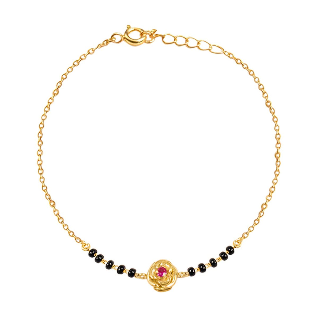 Silver 925 Rose Mangalsutra Bracelet