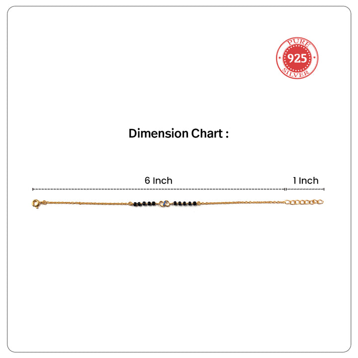 Silver Infinity Mangalsutra Bracelet