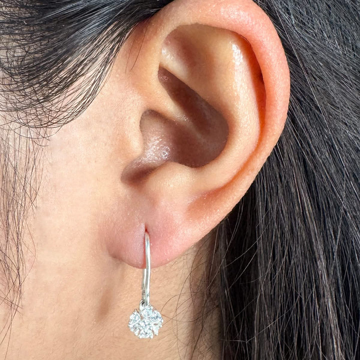 Unniyarcha Silver Blossom Drop Earrings