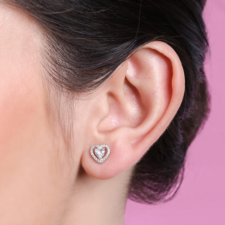 Silver Eternal Love Drop Earrings