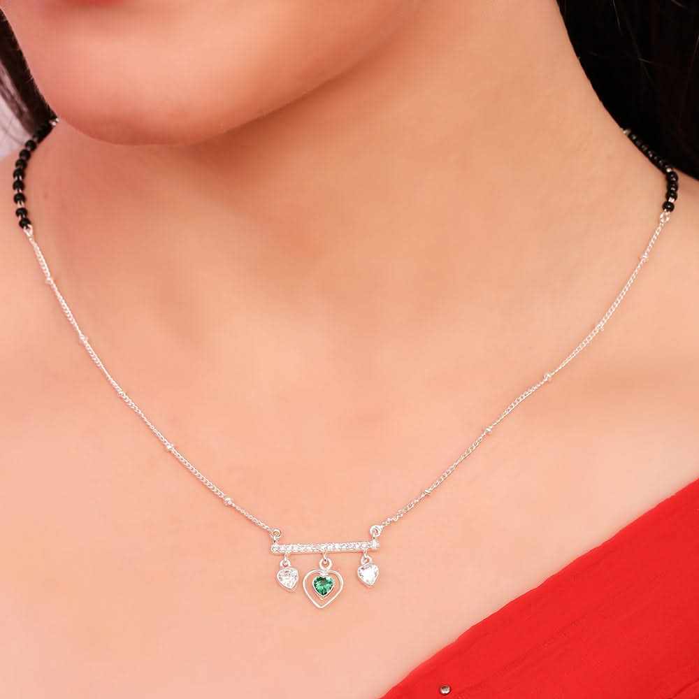 92.5 Sterling Silver Be Mine Mangalsutra Necklace