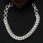 Silver Men's Cuban Chain Bracelet