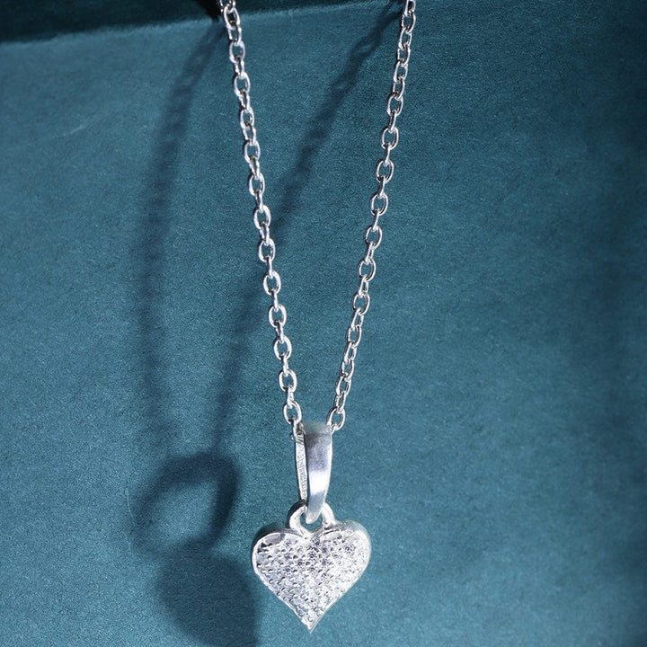 Silver Sparkling Heart Pendant