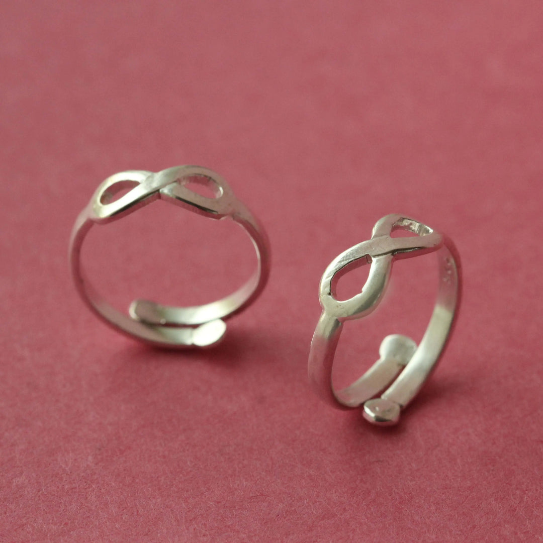 Infinity Sterling Silver Toe Ring (Pair)